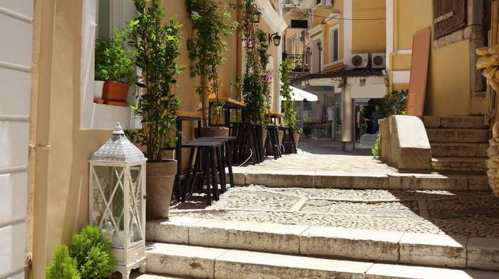 Is Corfu Old Town a good area to stay Greece
